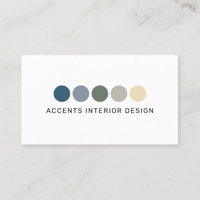 Modern Paint Swatch Pallet Design Business Card (Front)
