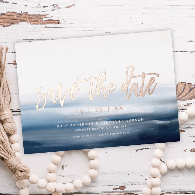 Modern Painted Beach Ocean Theme Save The Date (Creator Uploaded)