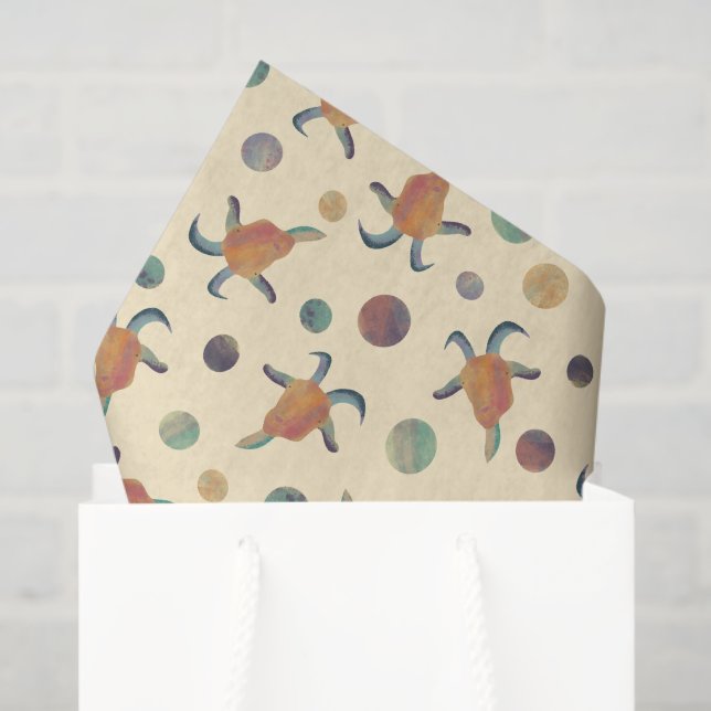 Modern Painted Goat Illustrations and Polka Dots Tissue Paper (Gift Bag)