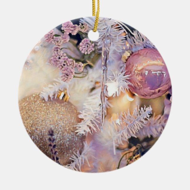 Modern Painting Christmas Tree Purple Decorations (Front)