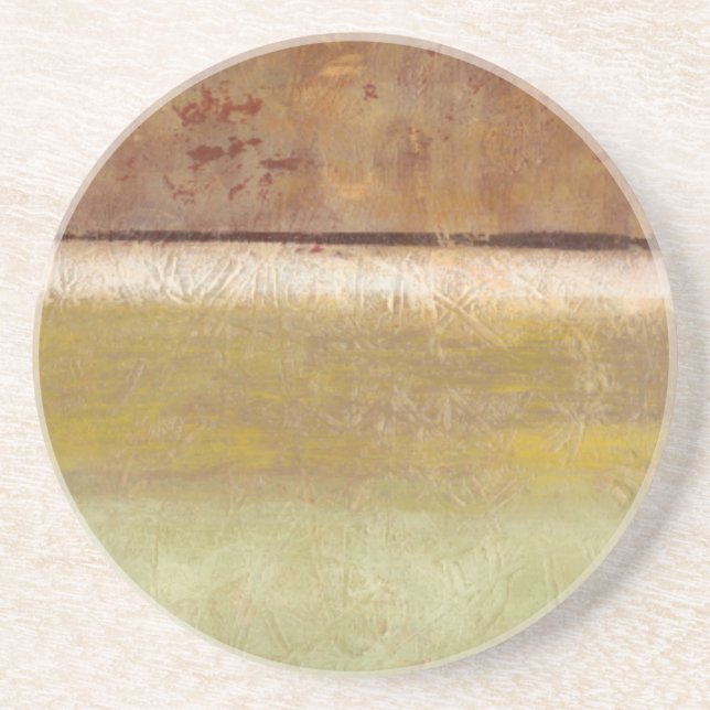 Modern Painting in Earth Tones by Norman Wyatt Coaster (Front)