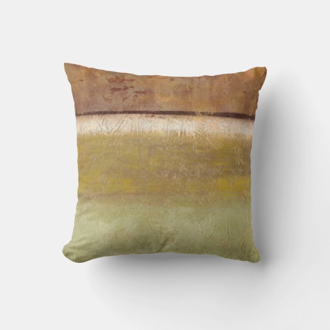Modern Painting in Earth Tones by Norman Wyatt Cushion (Front)