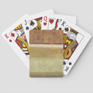 Modern Painting in Earth Tones by Norman Wyatt Playing Cards