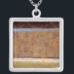 Modern Painting in Earth Tones by Norman Wyatt Silver Plated Necklace<br><div class="desc">Healthy earth tones permeate this modern painting by Norman Wyatt. The colours of the piece blend together wonderfully,  and would look great in any room of your home. It would also make an amazing gift!</div>