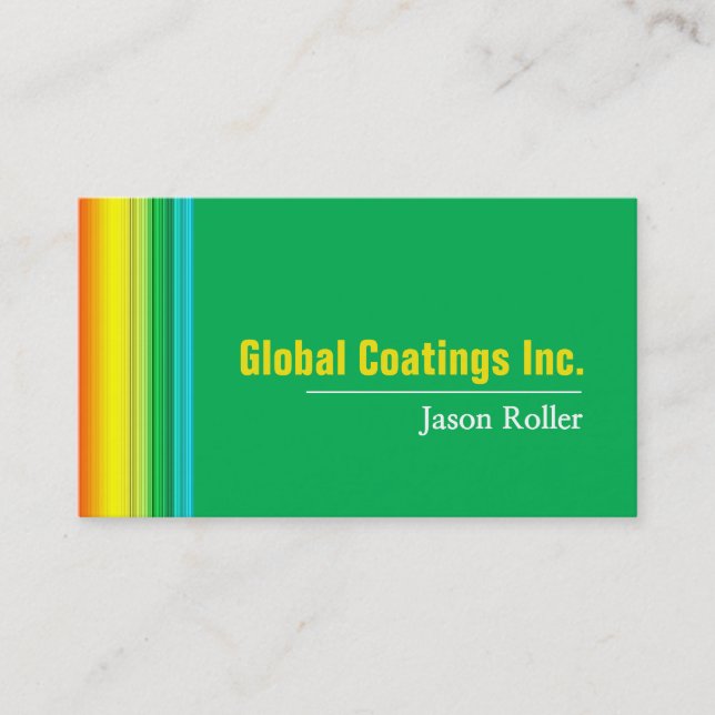 Modern Painting Painter Construction Design Business Card (Front)