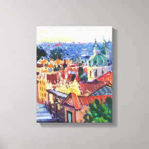 Modern painting , Praga Canvas Print