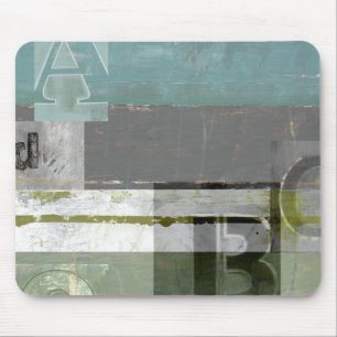Modern Painting with Assorted Letters Mouse Mat