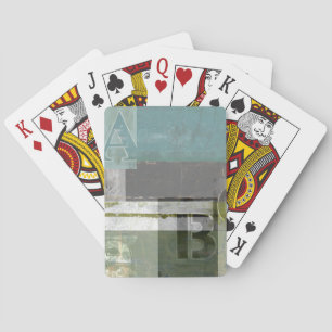 Modern Painting with Assorted Letters Playing Cards