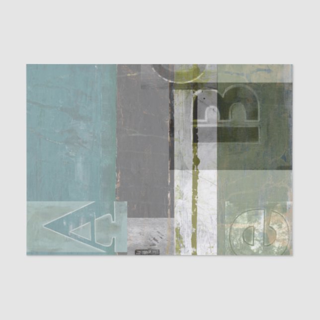 Modern Painting with Assorted Letters Tissue Paper (Front)