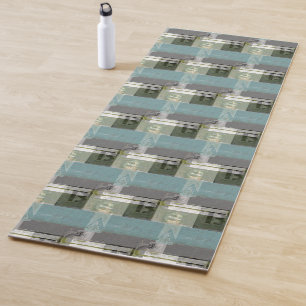 Modern Painting with Assorted Letters Yoga Mat