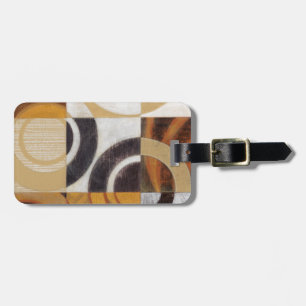 Modern Painting with Circular Patterns Luggage Tag