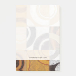 Modern Painting with Circular Patterns Post-it Notes