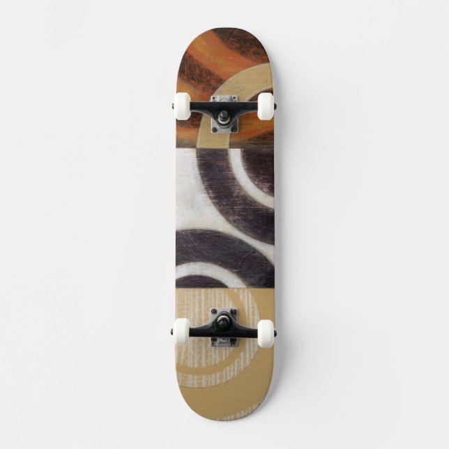 Modern Painting with Circular Patterns Skateboard (Front)