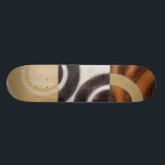 Modern Painting with Circular Patterns Skateboard<br><div class="desc">Painted by Norman Wyatt, Jr. this modern painting features multicolored circular patterns in nine squares. Good for a wall that needs art as well as someone who wants to practice their dart throwing!</div>
