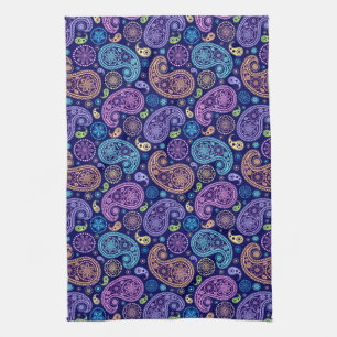 Modern Paisley Pattern Tea Towel
