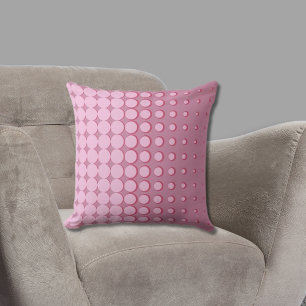 Modern Pale Pink Halftone Dots Cushion