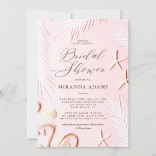 Modern Palm Beach Starfish Bridal Shower Invitatio Invitation