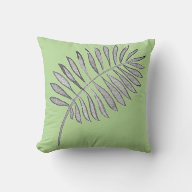 Modern Palm Leaf Cushion (Front)