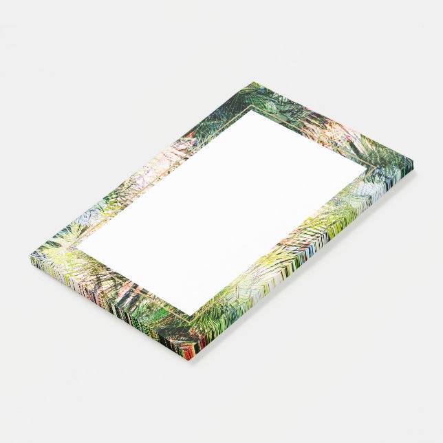 Modern Palm Leaves Tropical Abstract Design Post-it Notes (Angled)