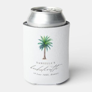 Modern Palm Tree Bachelorette Can Cooler
