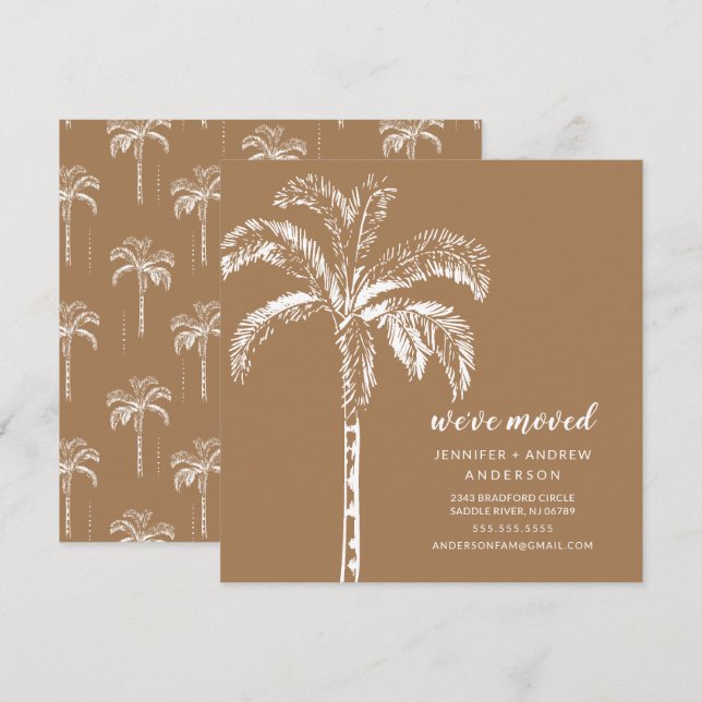 Modern Palm Tree Moving Announcement (Front/Back)