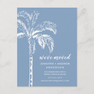 Modern Palm Tree Moving Announcement Postcard