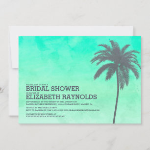 Modern Palm Trees Bridal Shower Invitations