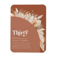 Modern pampas grass 30th birthday terracotta
