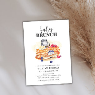 Modern Pancake Baby Brunch Baby Shower Invitation