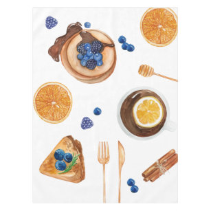 Modern Pancakes Kitchen Beauty Breakfast Tablecloth