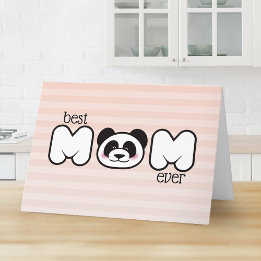 Modern Panda Happy Mother's Day Personalised Card