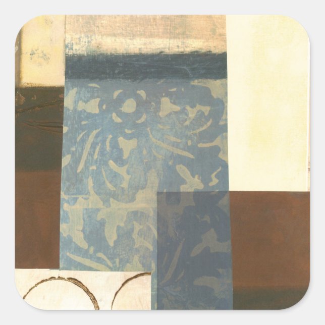 Modern Panel Painting Square Sticker (Front)