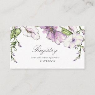 Modern Pansy Registry Enclosure Card