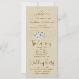 Modern Pansy Wedding Program