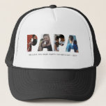 Modern PAPA Chic Photo Collage Happy Father's Day Trucker Hat<br><div class="desc">Modern PAPA Chic Photo Collage Happy Father's Day Trucker Hat</div>