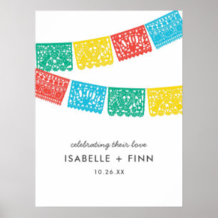 Modern Papel Picado Wedding Sign