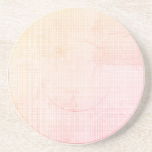 Modern Paradise Peach Pastel Sandstone Coaster