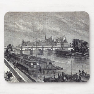 Modern Paris: The Pont Neuf, 1845 Mouse Mat