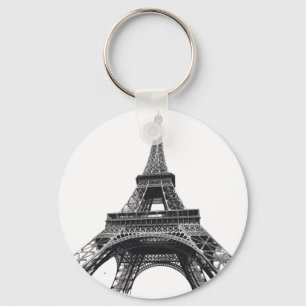 Modern Parisian Eiffel Tower Paris French Tote Bag Key Ring