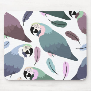 Modern Parrots Tropical Pattern Mouse Mat