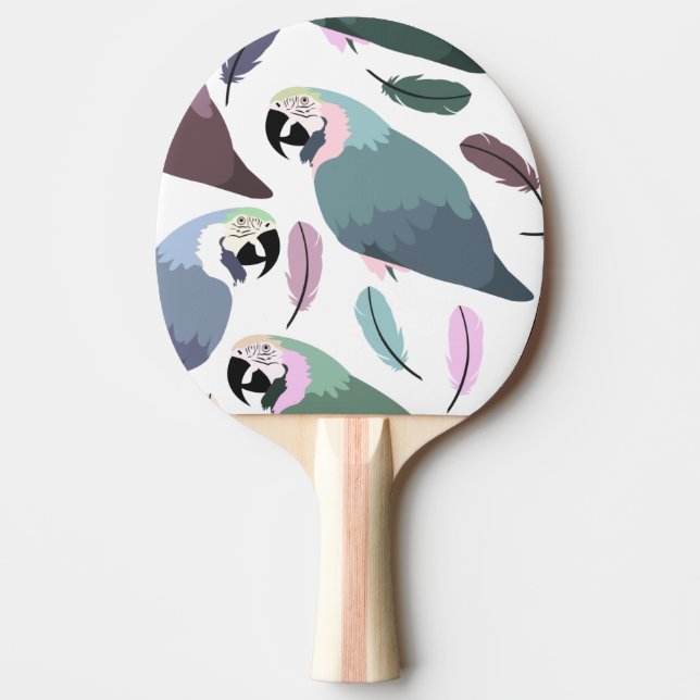 Modern Parrots Tropical Pattern  Ping Pong Paddle (Front)