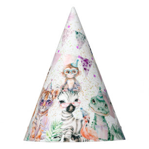 Modern Party Animals Safari Jungle Zoo Birthday Hat