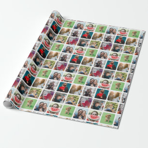 Modern Party Photo Collage Pattern Wrapping Paper