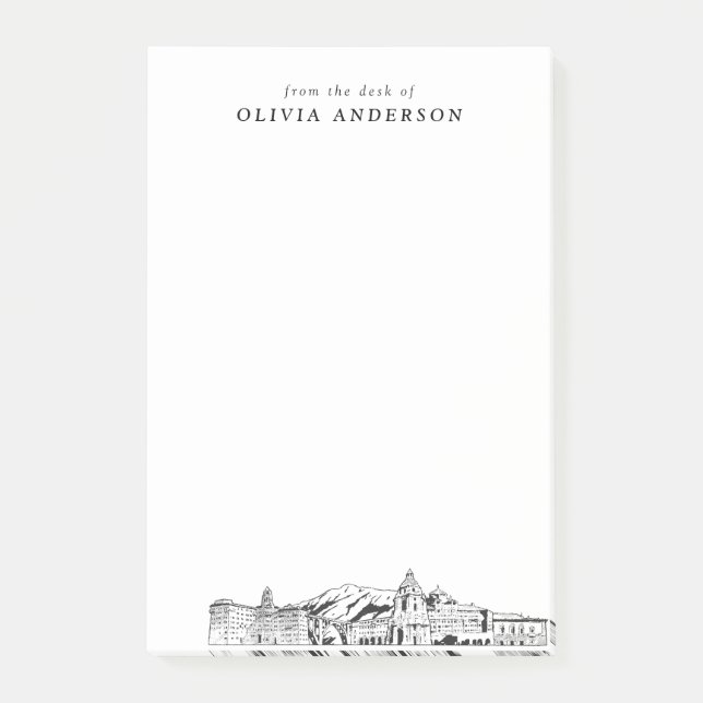 Modern Pasadena Professional Gift Personalised Post-it Notes (Front)