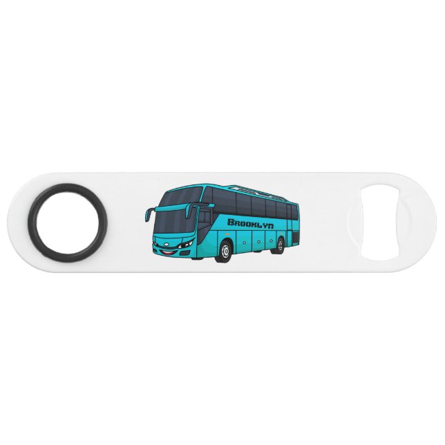 Modern passenger bus cartoon illustration (Front (Horizontal))