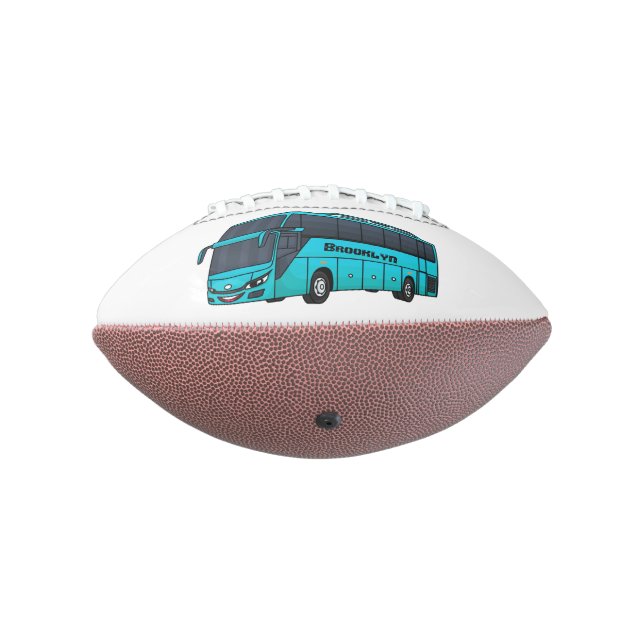 Modern passenger bus cartoon illustration  american football (Rotated 270)