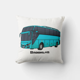 Modern passenger bus cartoon illustration  cushion