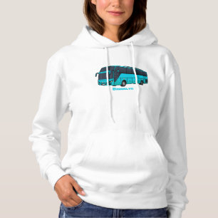 Modern passenger bus cartoon illustration  hoodie