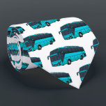Modern passenger bus cartoon illustration tie<br><div class="desc">All aboard the passenger bus! Join in the trip in fun cartoon style.</div>