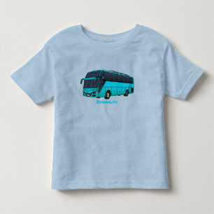 Modern passenger bus cartoon illustration  toddler T-Shirt